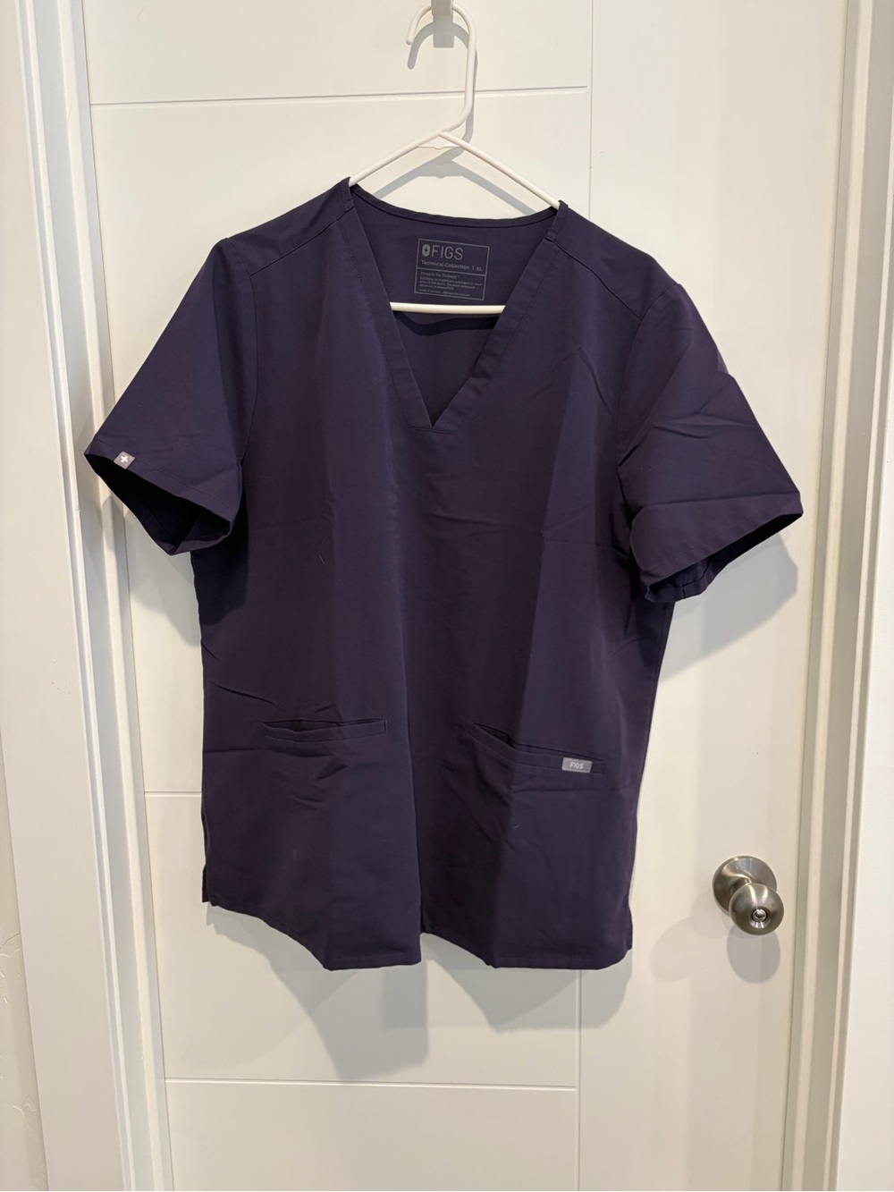 Figs Casma Scrub Top Purple Shadow